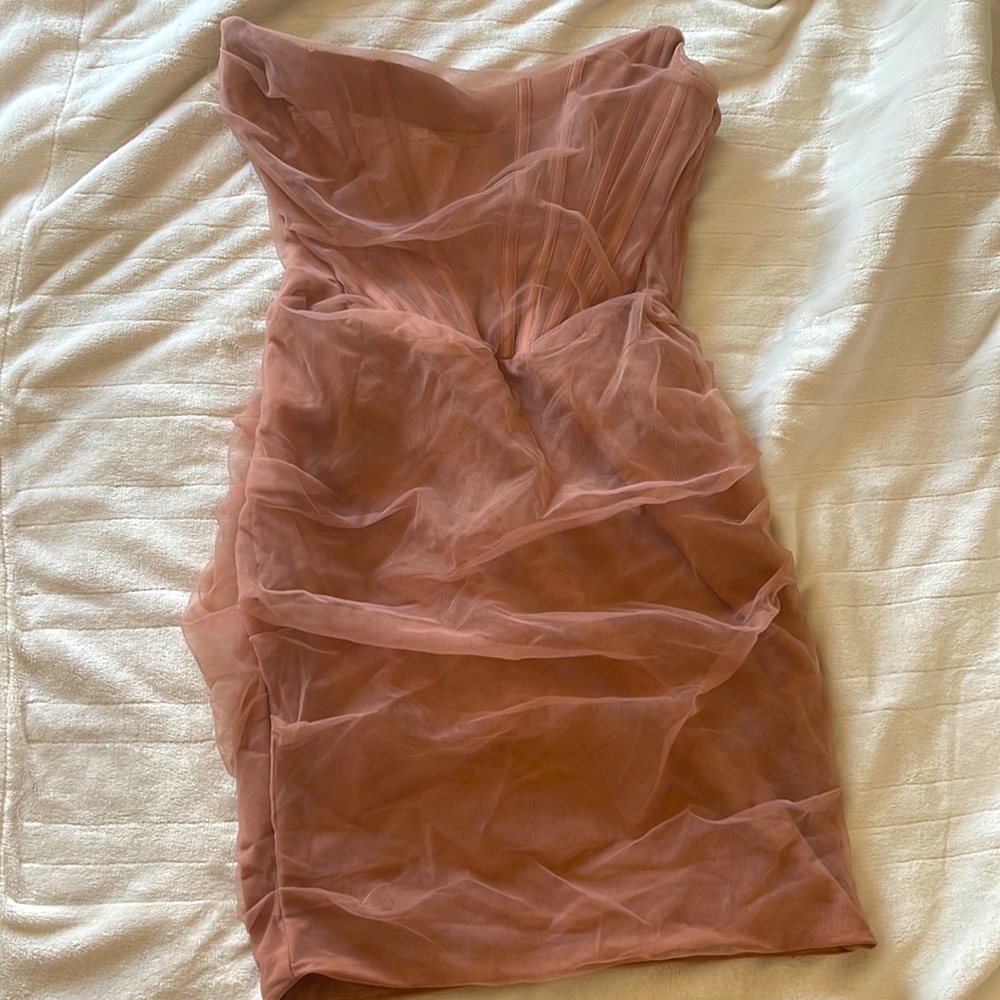 House of cb, pink corset dress